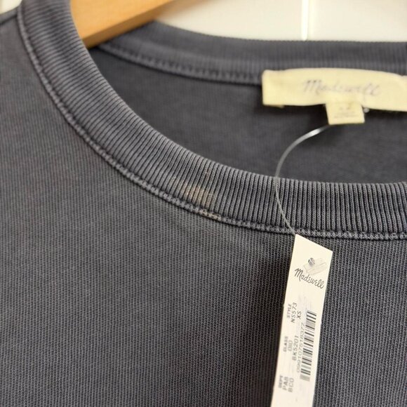 Madewell Relaxed Boxy Tee in Black Charcoal, Size X-Small - Picture 8 of 10
